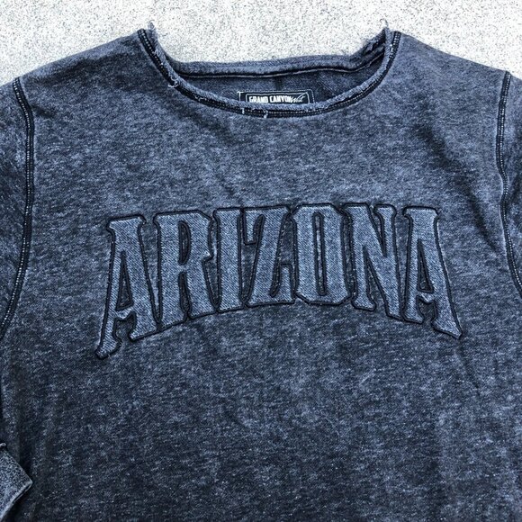 VTG GRAND CANYON WEST APPAREL ARIZONA Sweatshirt LG Mens Black Acid Wash Sweater - Picture 3 of 7